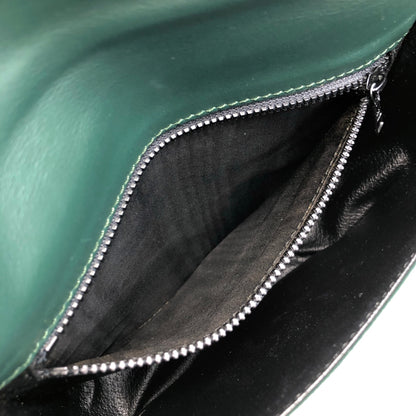 CELINE Gancini Shoulder bag Green Vintage 5xwwza