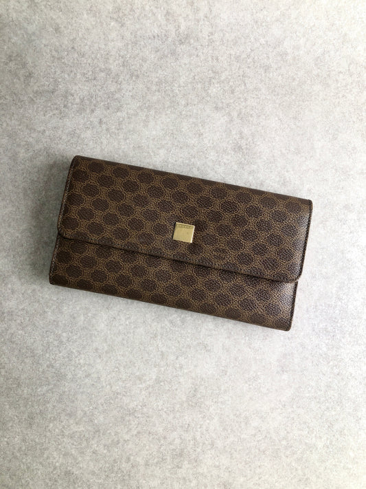 CELINE Macadam 長版皮夾 棕色 復古 hsaduk