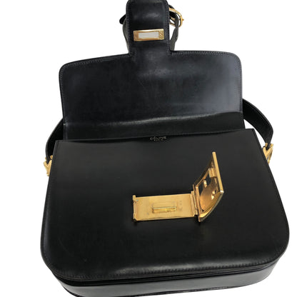 CELINE Horse Carriage Shoulder bag Black Vintage rx5dkd