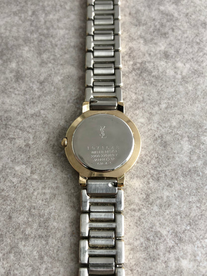 Yves Saint Laurent YSL Logo Quartz Watch Gold 2200-229789 Y Vintage kyi7bd