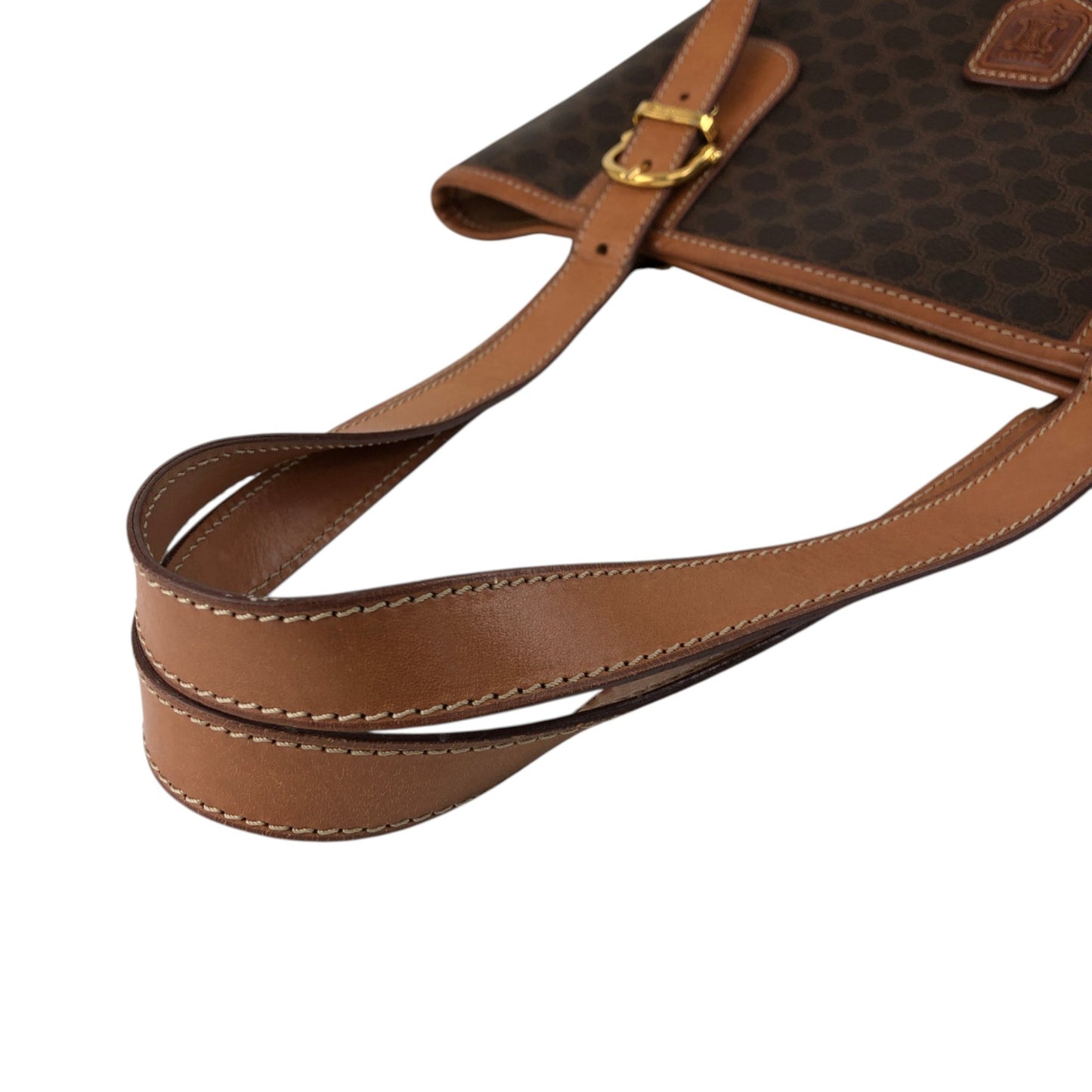 CELINE Macadam Blason Handbag Totebag Brown M94 Vintage a5px6p