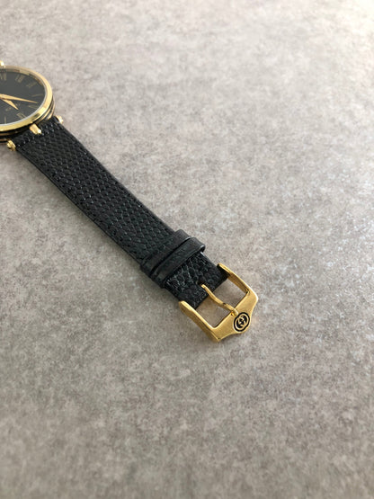 GUCCI Logo Quartz Watch Black Vintage b2b3v5