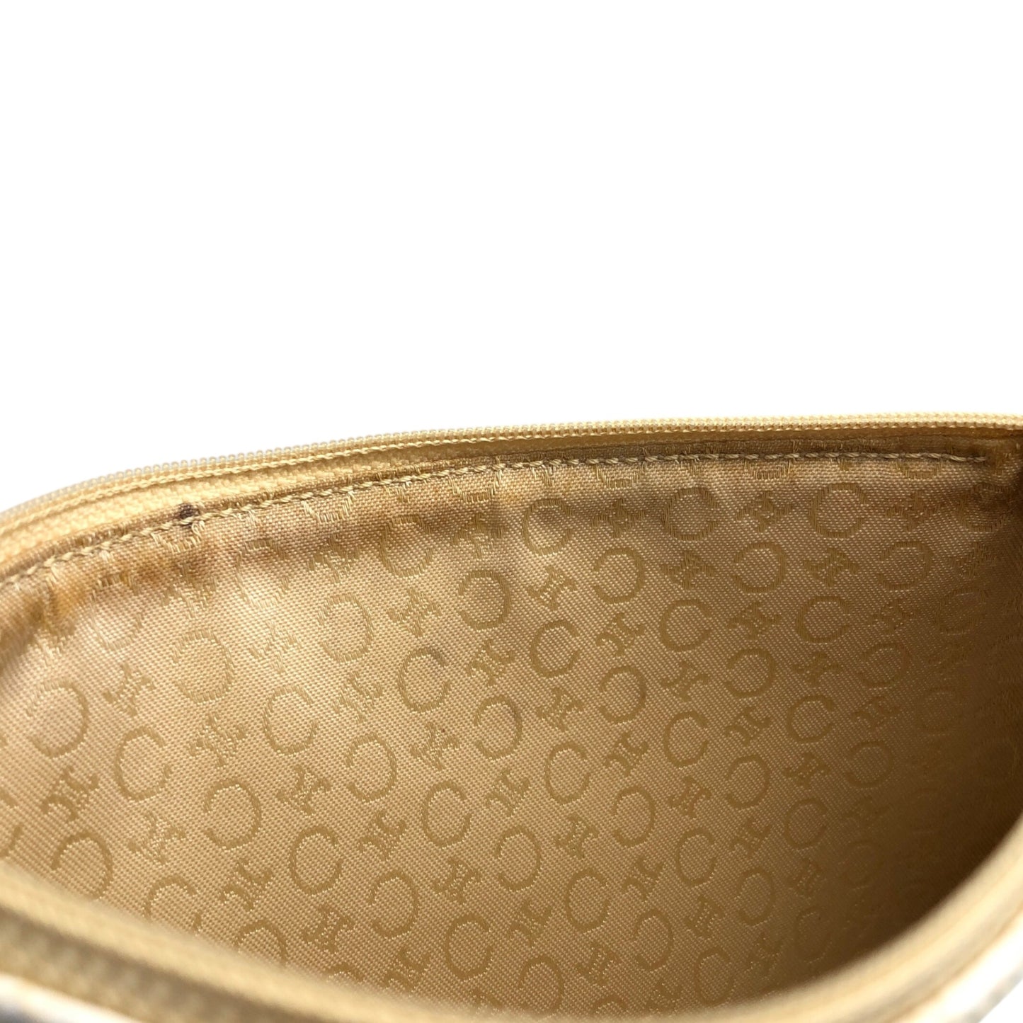 CELINE Macadam Small Handbag Pouch White Vintage e2s6ad