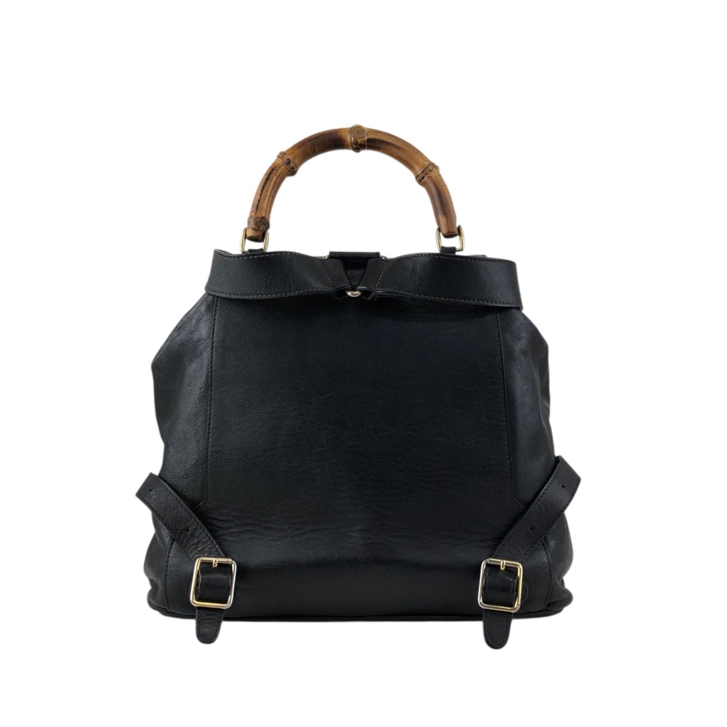 GUCCI Bamboo Backpack Black Vintage thtsm7