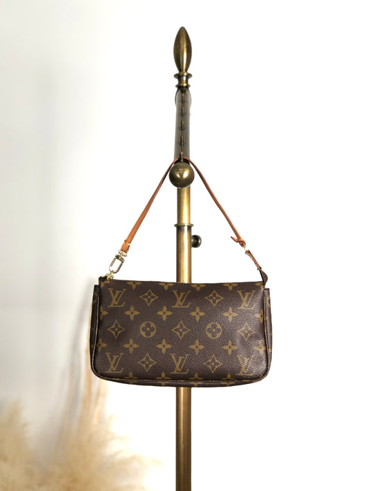 LOUIS VUITTON Monogram Small Shoulder bag Brown Vintage mmy3za