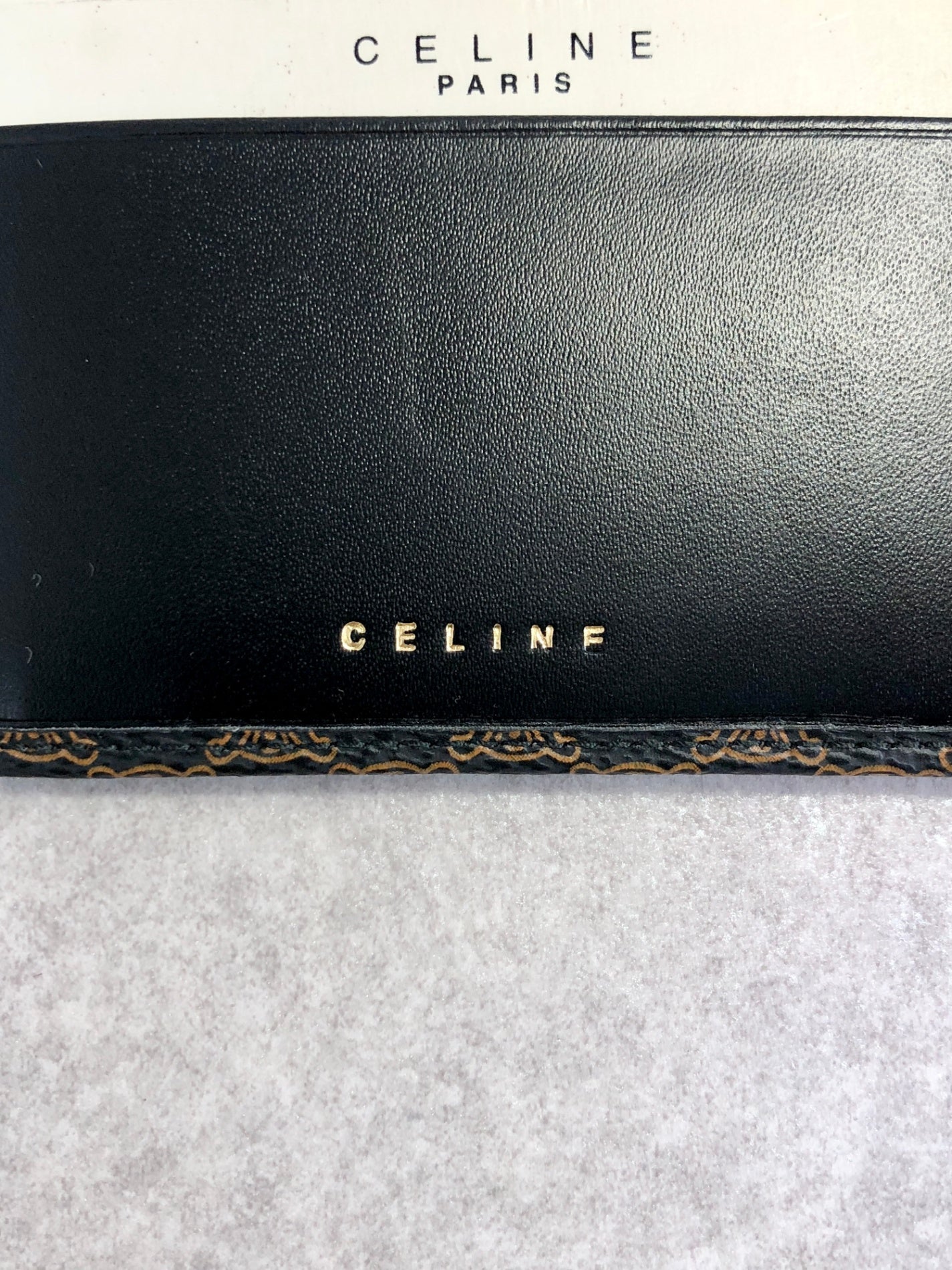 CELINE Macadam Folded Wallet Black Vintage 7fbb7k