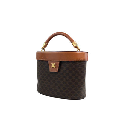 CELINE Macadam Blason Two-way Handbag Shoulder bag Brown Vintage crpdut