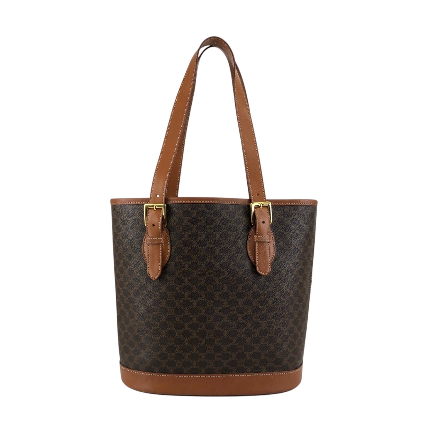 CELINE Macadam Blason Totebag Brown Vintage 4gjmmr