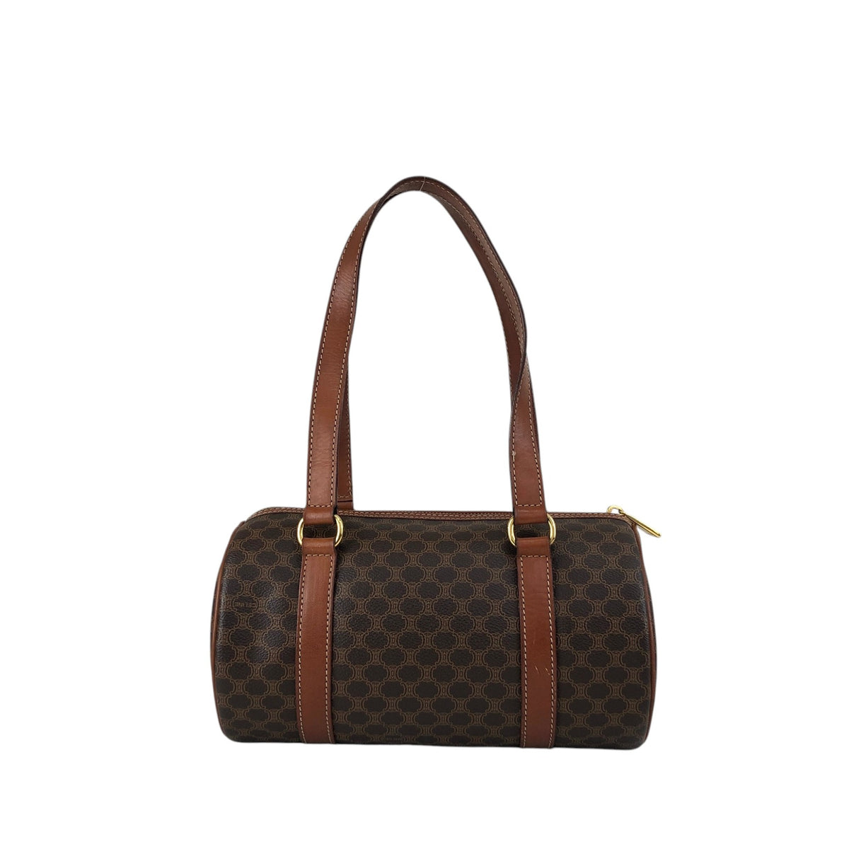 CELINE Macadam Blason Shoulder bag Brown Vintage us8d3n