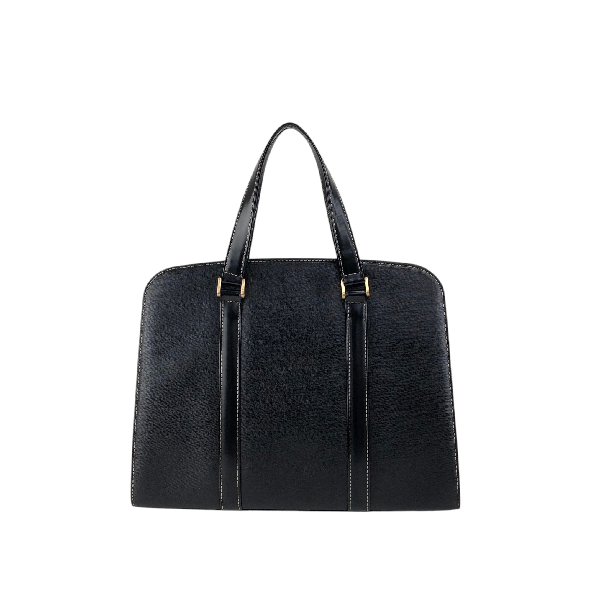 BURBERRY Logo Handbag Totebag Black Vintage 22n2xt – VintageShop solo