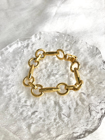 CELINE Horse Bit Bracelet Gold Vintage iwpgv2