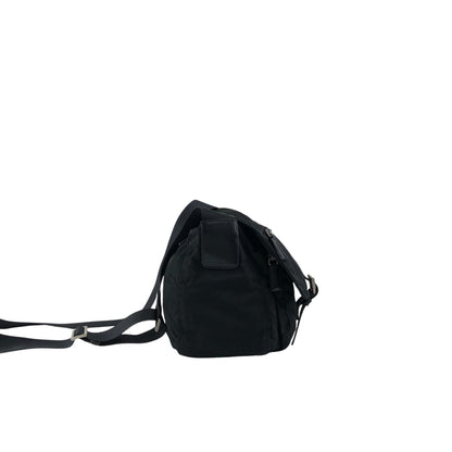 PRADA Tessuto Triangle Logo Shoulder bag Black Vintage xkated