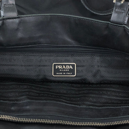 PRADA Tessuto Triangle Logo Handbag Black Vintage e52d78