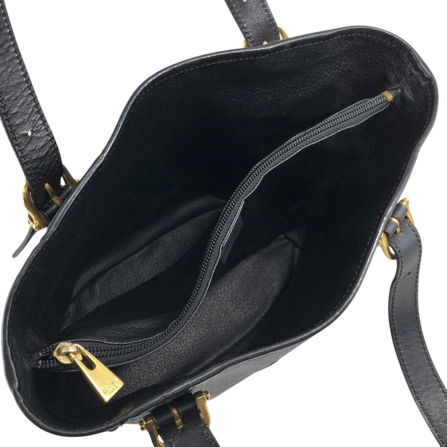 CELINE Macadam Blason Handbag Totebag Black Vintage yfc8n7
