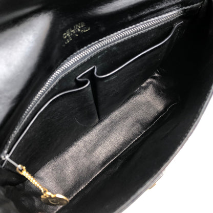 CELINE Triomphe Shoulder bag Black Vintage n24pjw