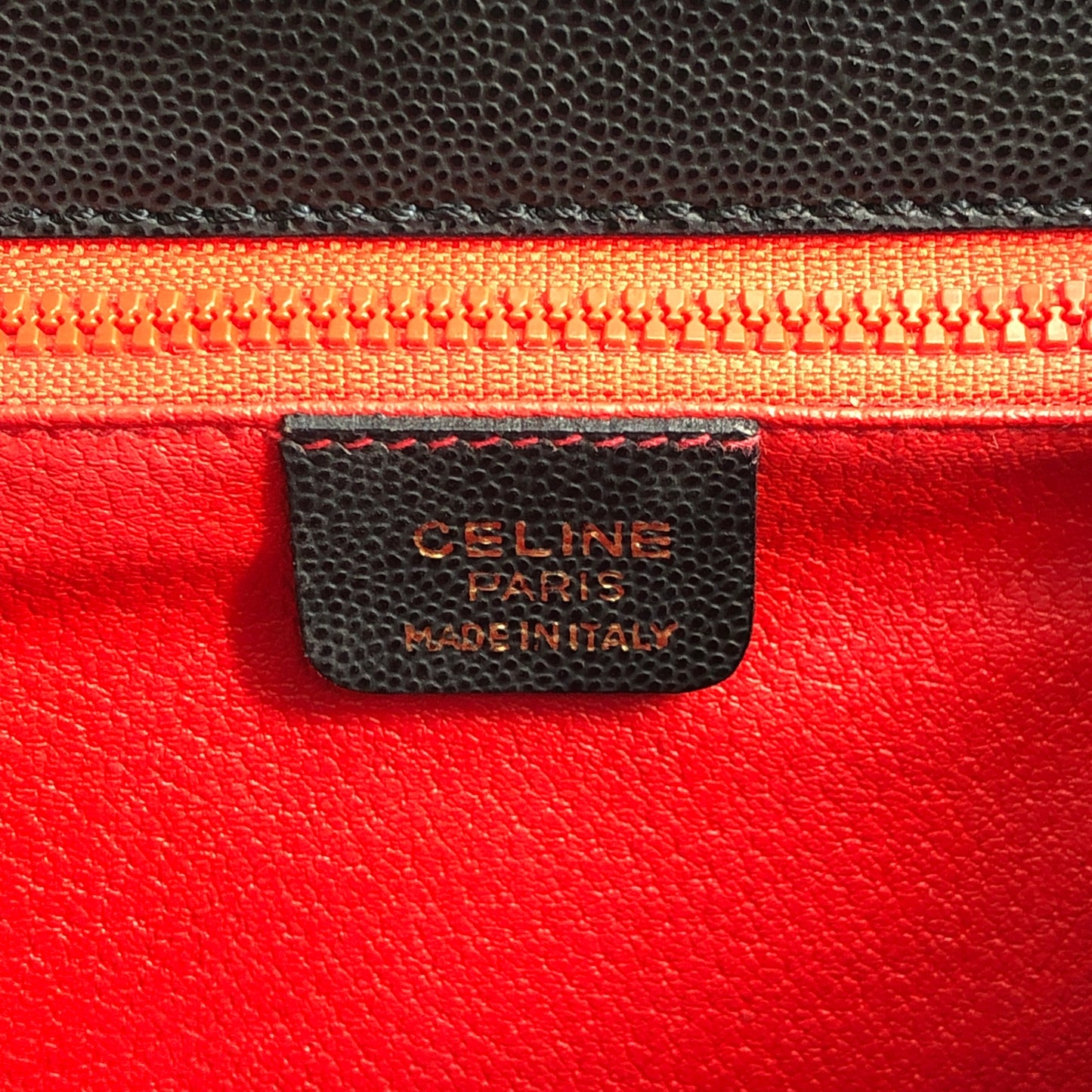 CELINE Gancini Handbag Black Vintage uzkh5c