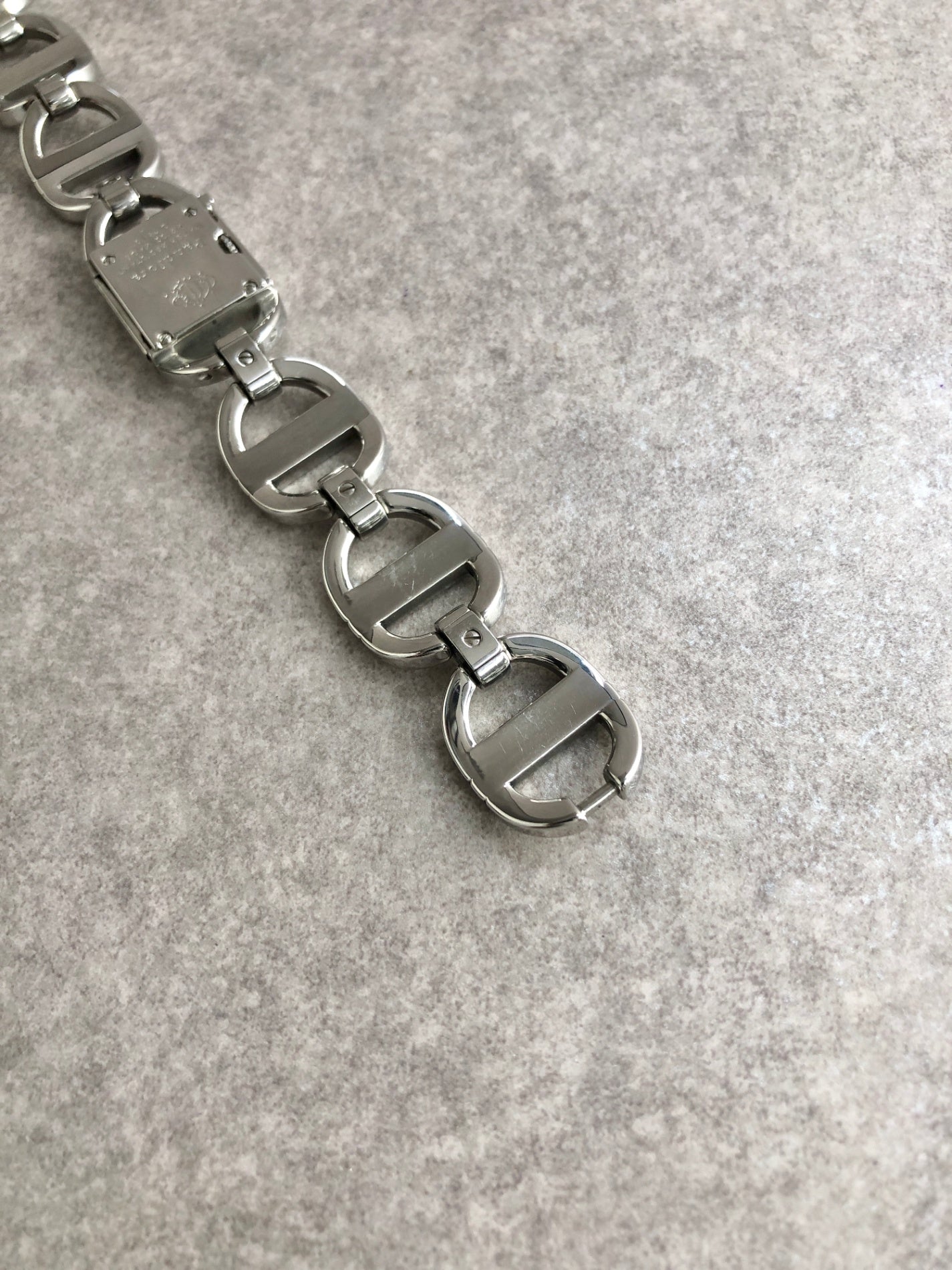 Christian Dior Logo Quartz Watch Silver D78-100 Vintage pbcnse