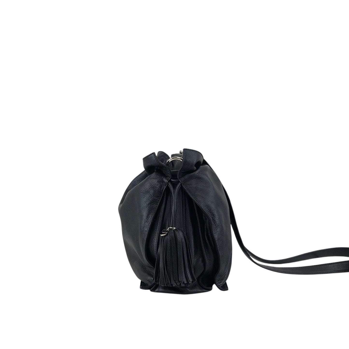 LOEWE Anagram Drawstring Shoulder bag Black Vintage t3naju