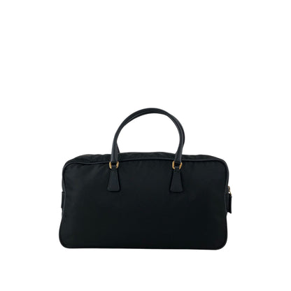 PRADA Tessuto Triangle Logo Small Boston bag Handbag Black BL0088 Vintage yaijvh