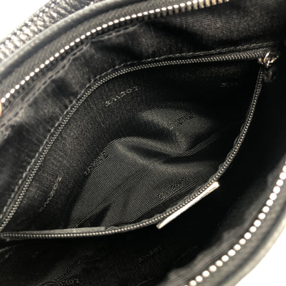 LOEWE Logo Motif Embossed Leather Two-way Handbag Shoulder bag Round bag Black Vintage t7gdhx