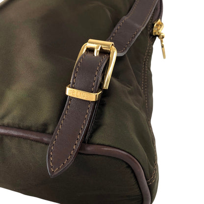 CELINE Circle Logo Backpack Khaki Vintage yubkrm