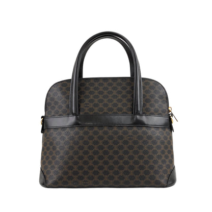 CELINE Macadam Two-way Handbag Shoulder bag Black Vintage ieb3mk