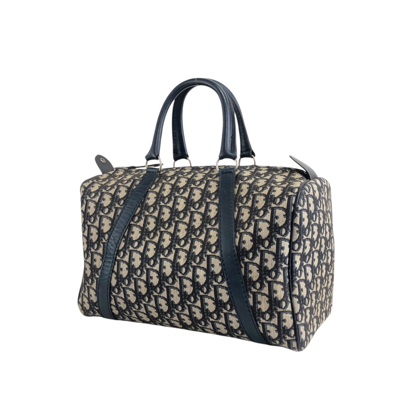 Christian Dior Trotter Handbag Boston bag Navy Vintage fw6xn6
