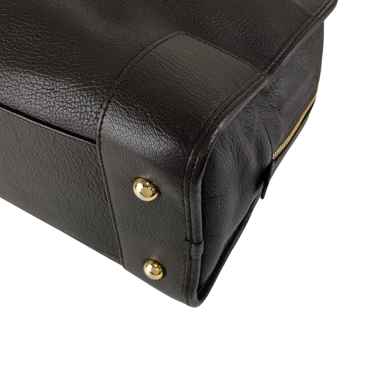 LOEWE Amazona36 Anagram Handbag Boston bag Dark Brown Vintage ihmrwb