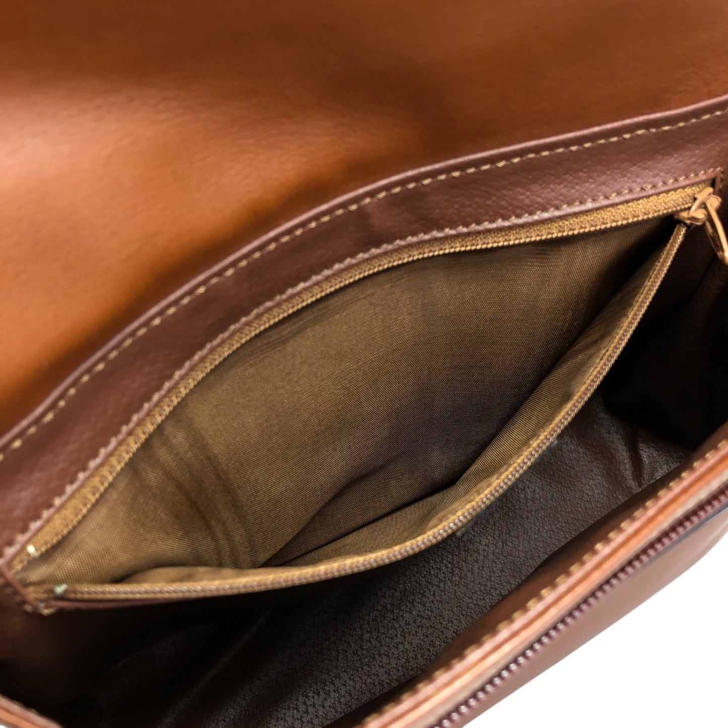 CELINE Gancini Flap Shoulder bag Brown Vintage jx5pxb