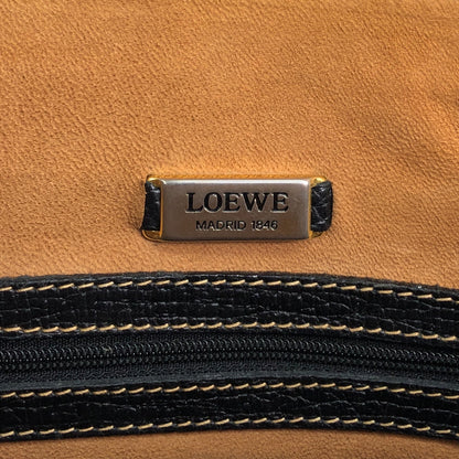 LOEWE Logo Embossed Two-way Handbag Totebag Black Vintage pfe4su