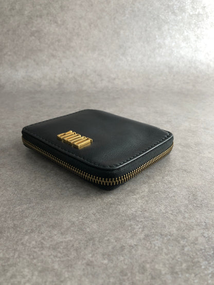 Christian Dior Logo Folded Wallet Black Vintage yutziu