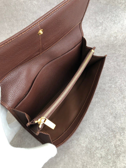 CELINE Blason Paris Macadam Long Wallet Indigo Vintage r2d33g