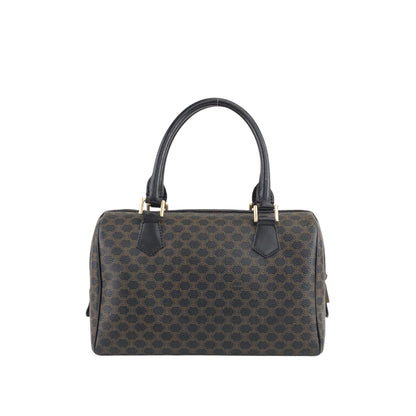 CELINE Macadam Blason Two-way Handbag Shoulder bag Black Vintage a45rtr