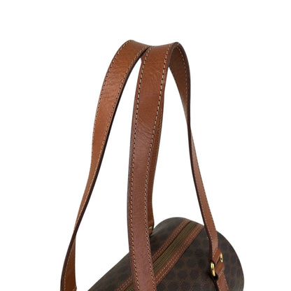 CELINE Macadam Blason Handbag Brown Vintage 4iwnzj