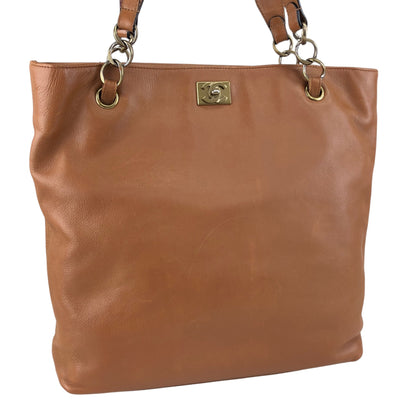 CHANEL Coco Mark Totebag Brown Vintage xu5xvk