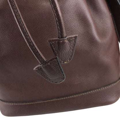 CELINE Toggle Clasp Drawstring Shoulder bag Brown Vintage 4cufh5