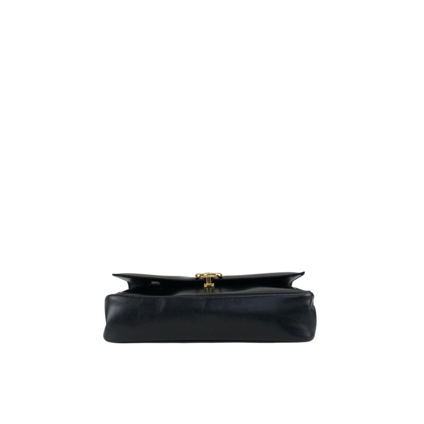 CELINE Blason Chain Shoulder bag Black Vintage gpayic