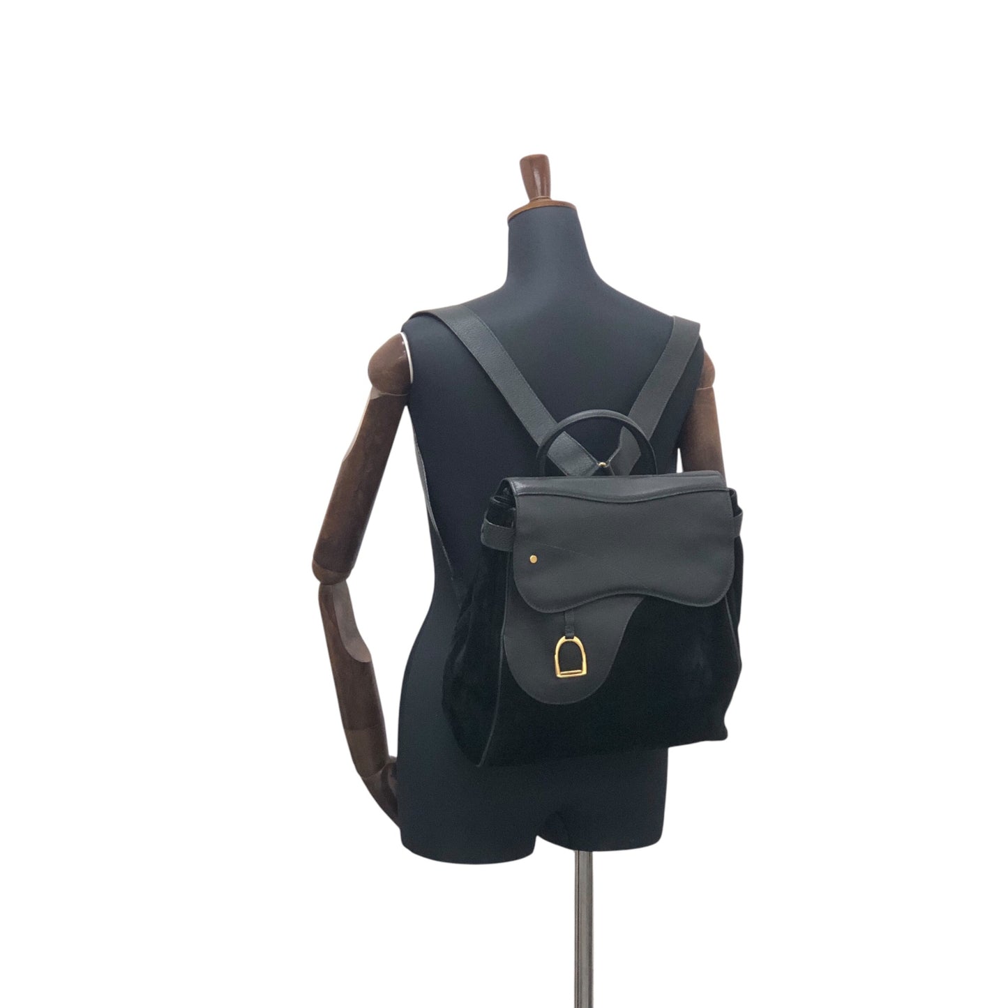 GUCCI Horse Bit Backpack Black Vintage h6pr8u