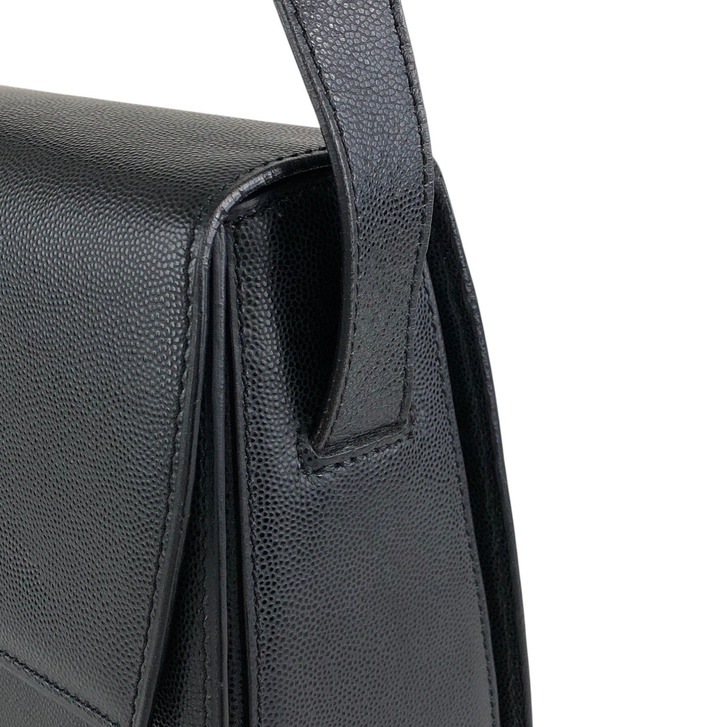 CELINE Circle Logo Shoulder bag Black Vintage eefby6