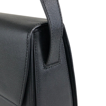 CELINE Circle Logo Shoulder bag Black Vintage eefby6