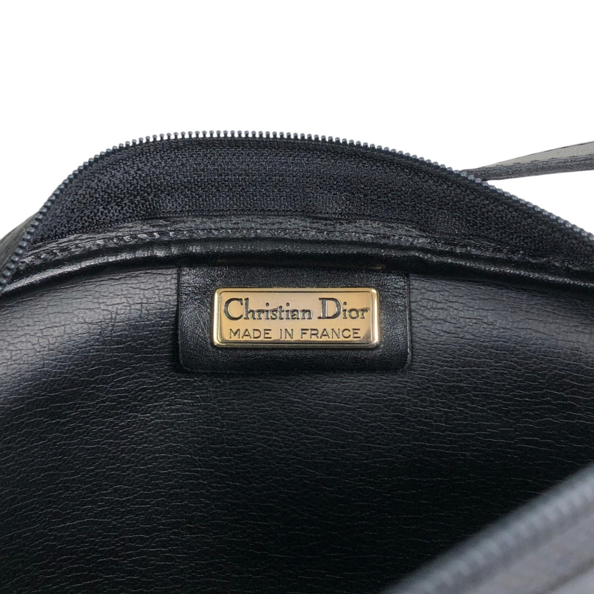 Christian Dior CD Logo Shoulder bag Black Vintage uh6gdz