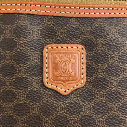 CELINE Macadam Blason Handbag Vanity bag Brown Vintage vekvc3