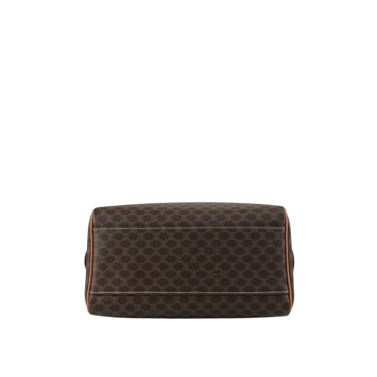 CELINE Macadam Blason Two-way Small Boston bag Shoulder bag Brown Vintage haxmcm