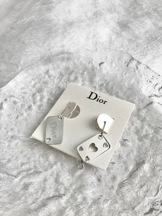 Christian Dior Pierced Silver Vintage i6xys2