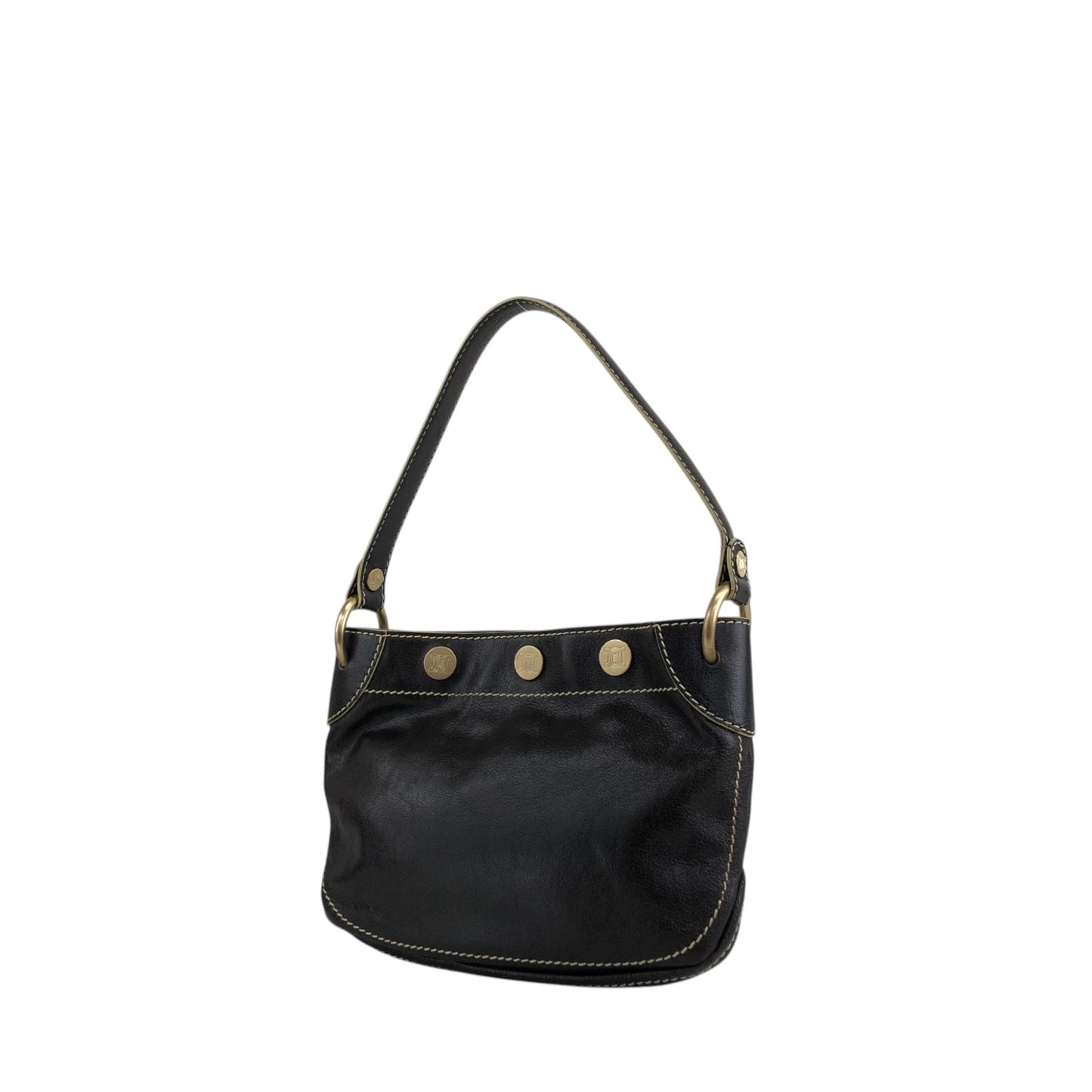 CELINE Blason Shoulder bag Hobobag Brown Vintage 4ykatc