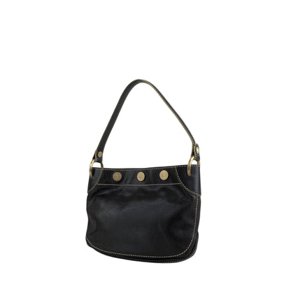 CELINE Blason Shoulder bag Hobobag Brown Vintage 4ykatc