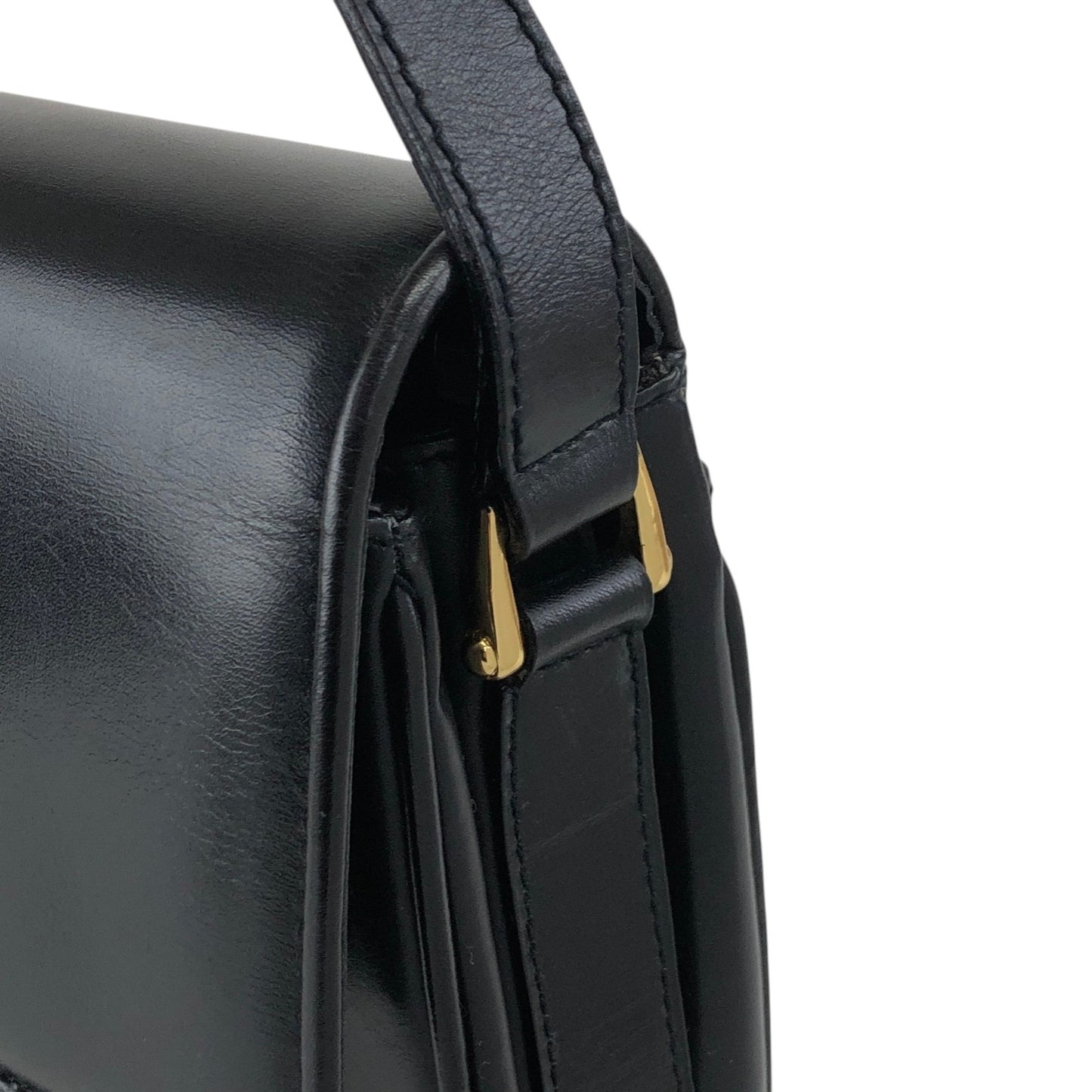 CELINE Triomphe Shoulder bag Black Vintage igefky
