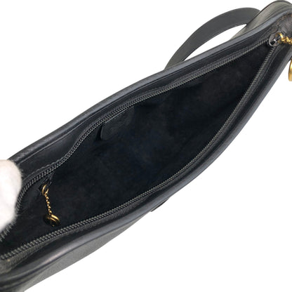 GUCCI Logo Shoulder bag Black Vintage u2u3ar