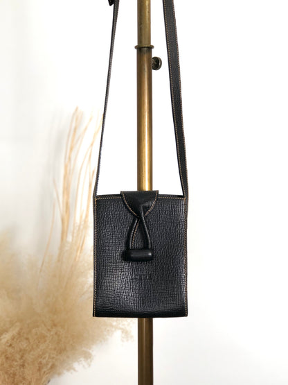 LOEWE Logo Turn Lock Shoulder bag Black Vintage 4uy7z7