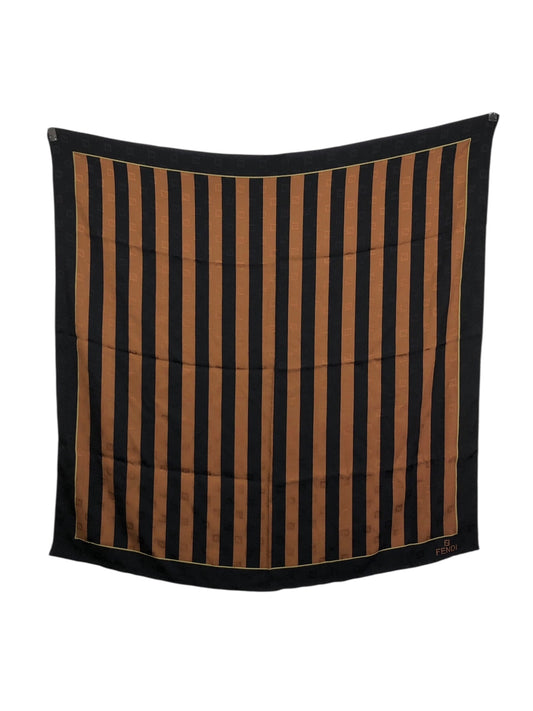FENDI Pecan Scarf Brown×Black Vintage z3356g